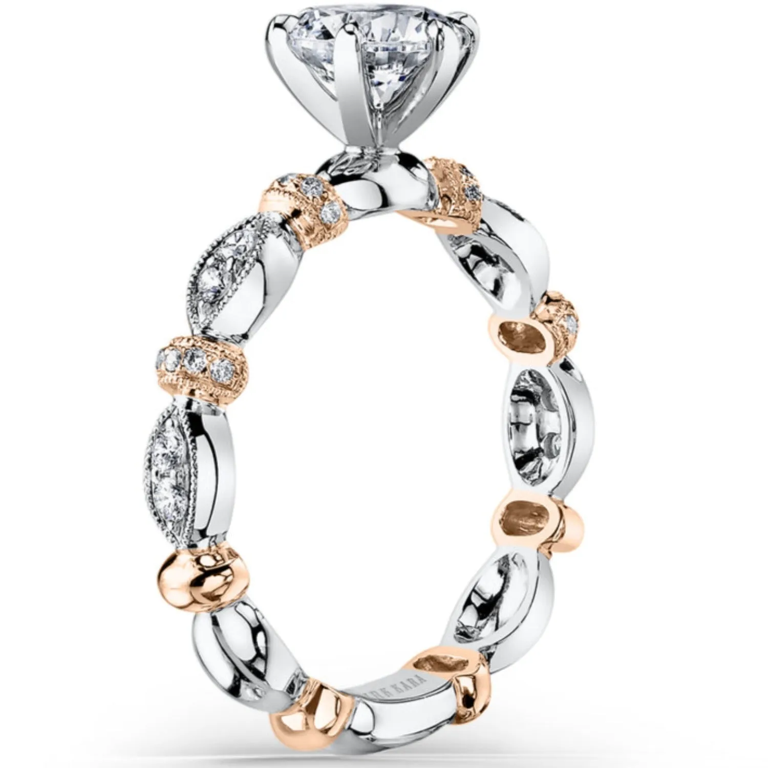 Kirk Kara "Dahlia" Leaf Inspired Diamond Engagement Ring