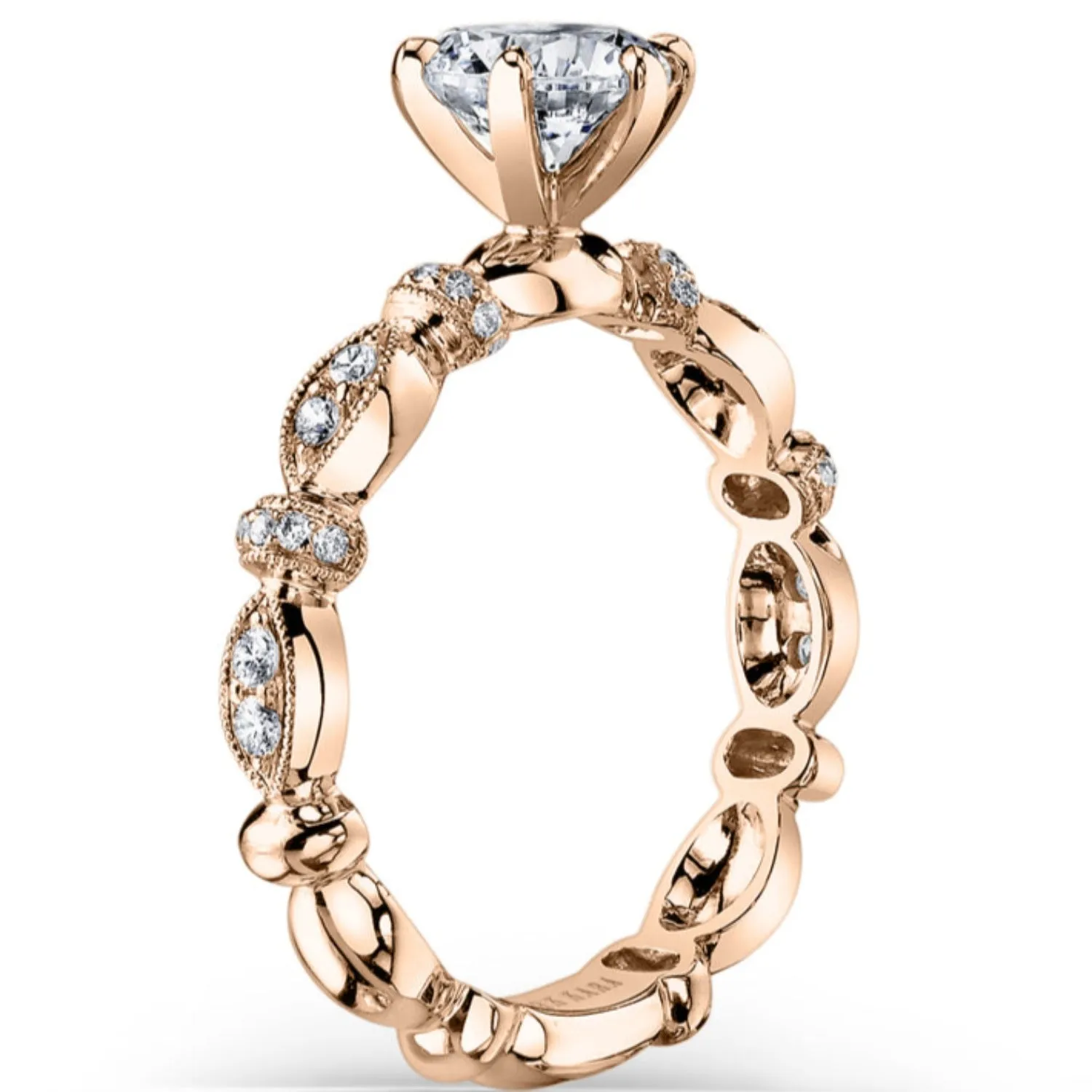 Kirk Kara "Dahlia" Leaf Inspired Diamond Engagement Ring
