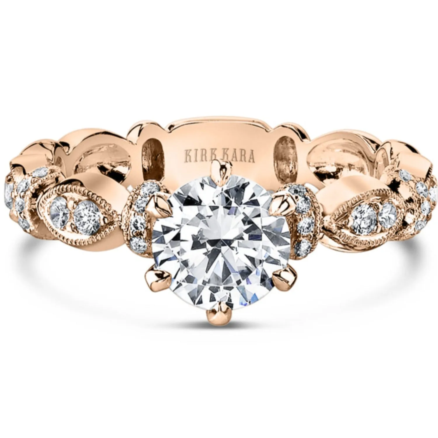 Kirk Kara "Dahlia" Leaf Inspired Diamond Engagement Ring