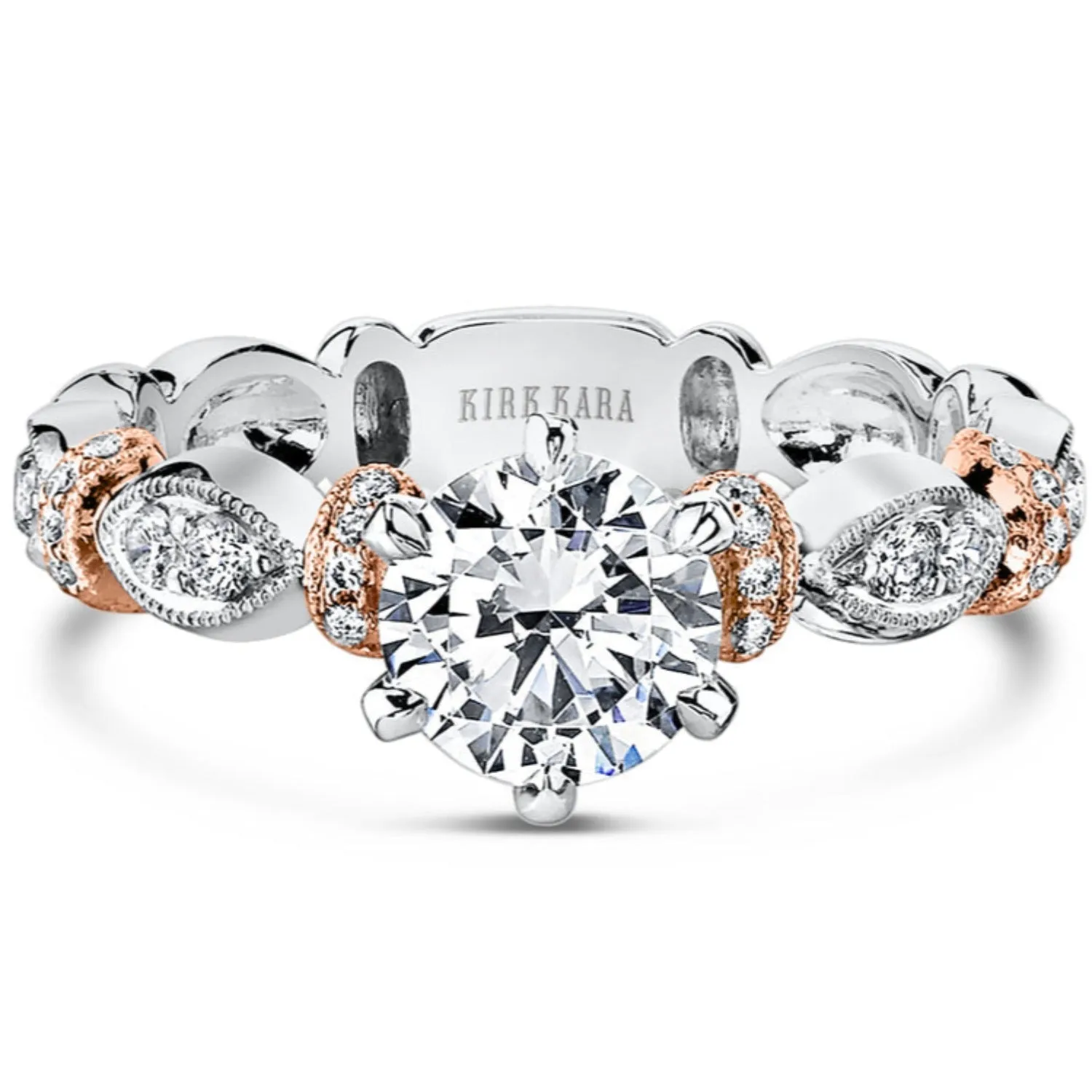Kirk Kara "Dahlia" Leaf Inspired Diamond Engagement Ring