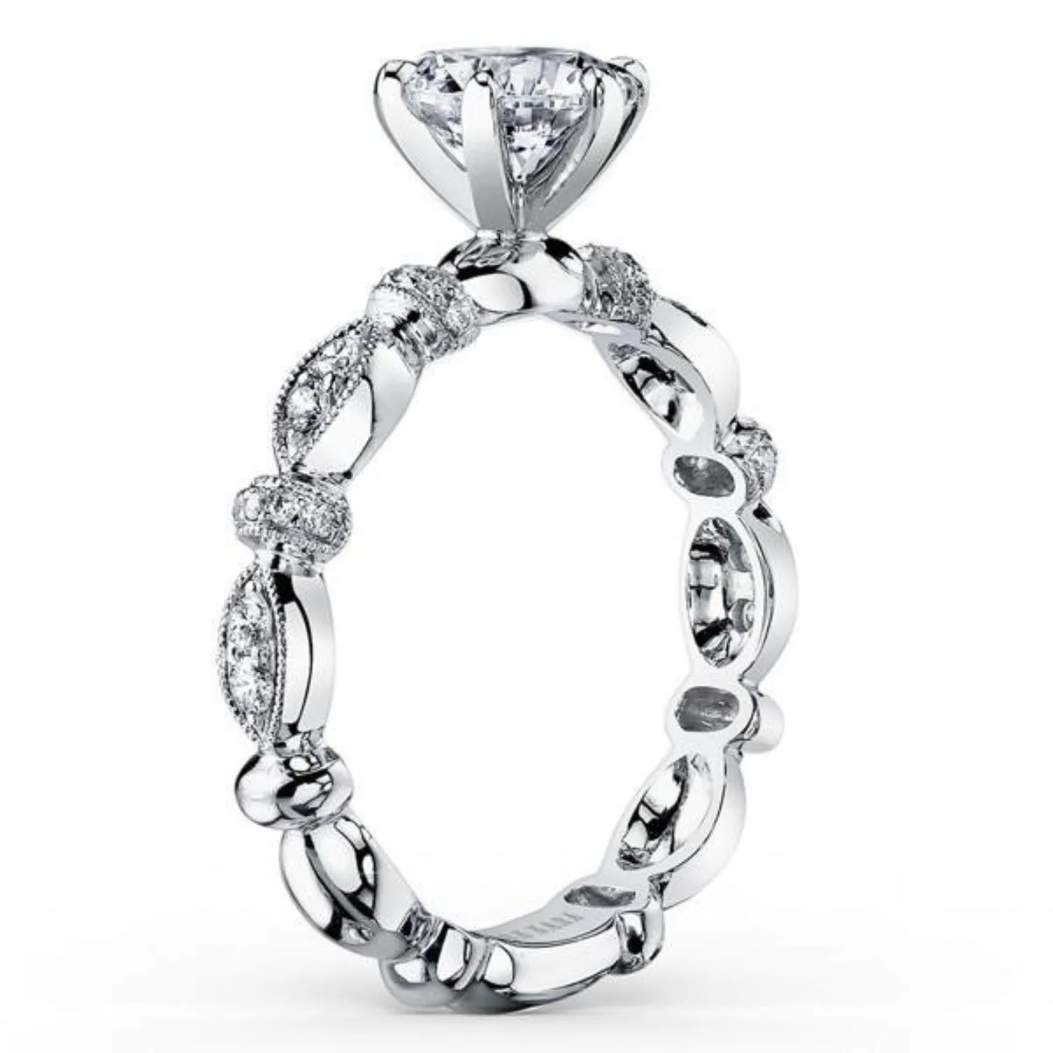 Kirk Kara "Dahlia" Leaf Inspired Diamond Engagement Ring