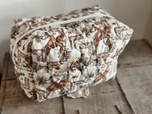 Kit Purple Quilted Makeup Bag