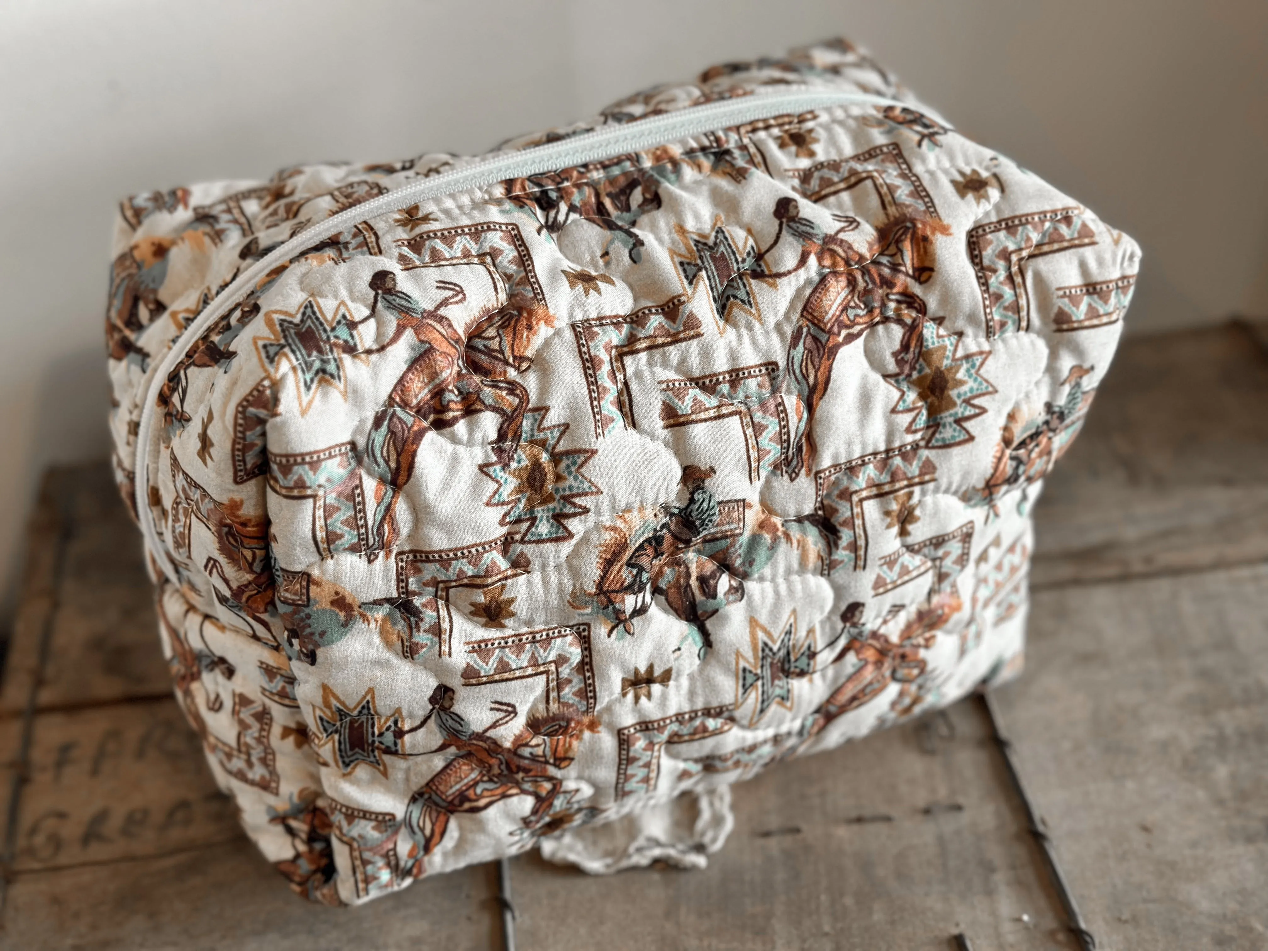 Kit Purple Quilted Makeup Bag