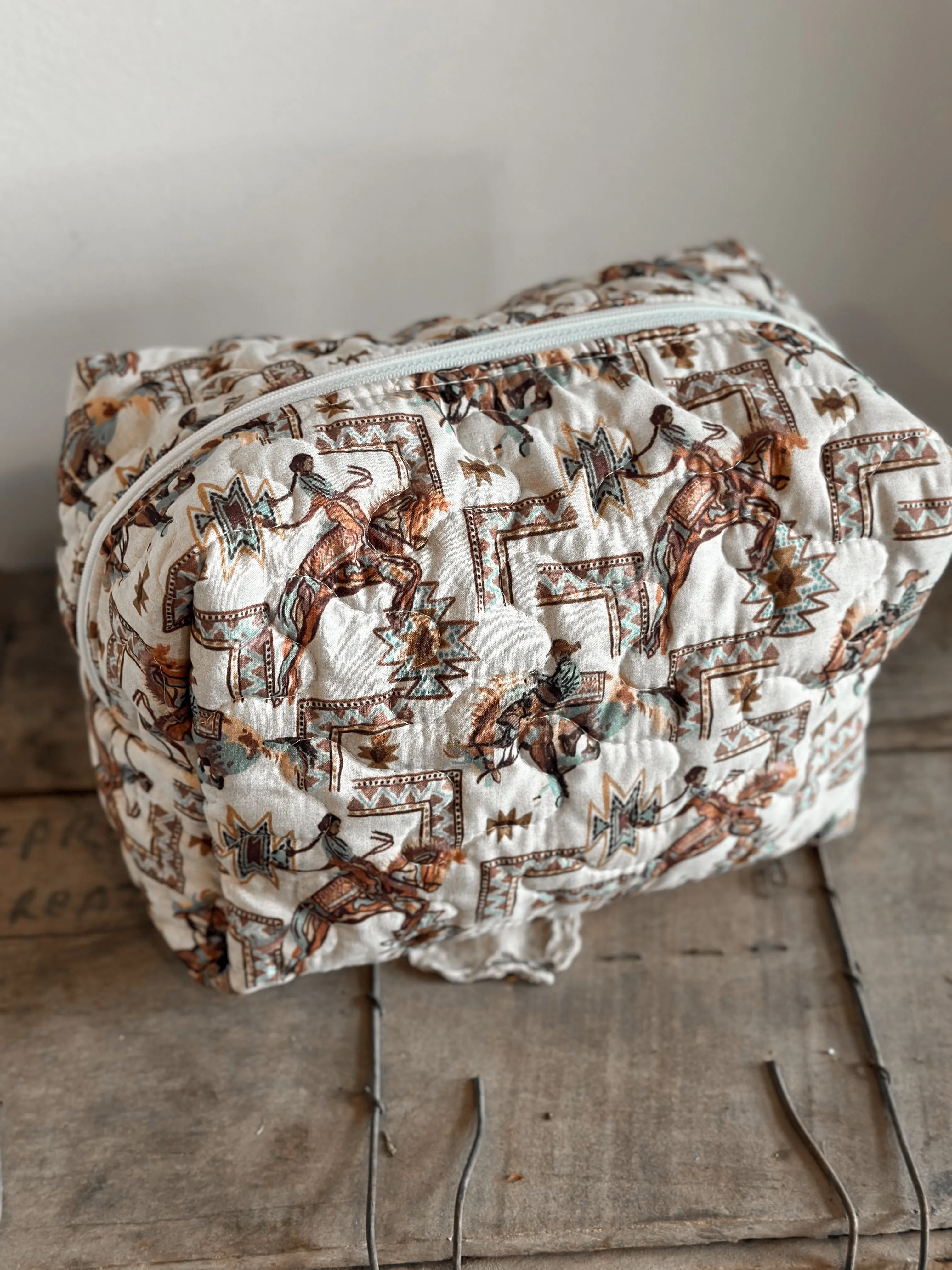 Kit Purple Quilted Makeup Bag