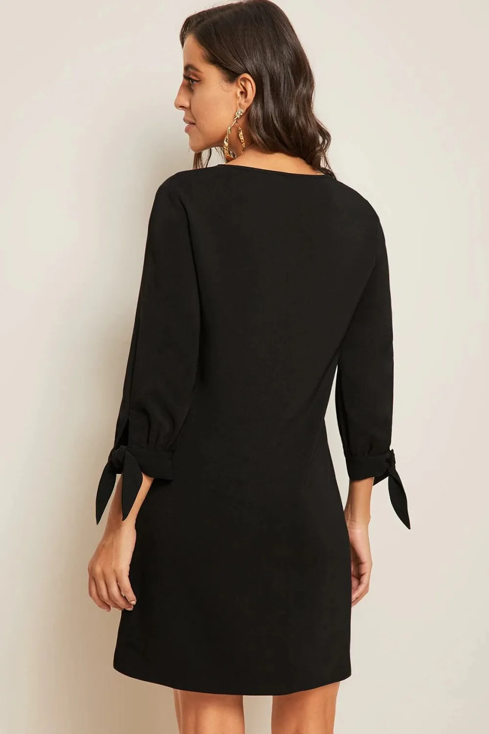 Knotted Cuff Dress