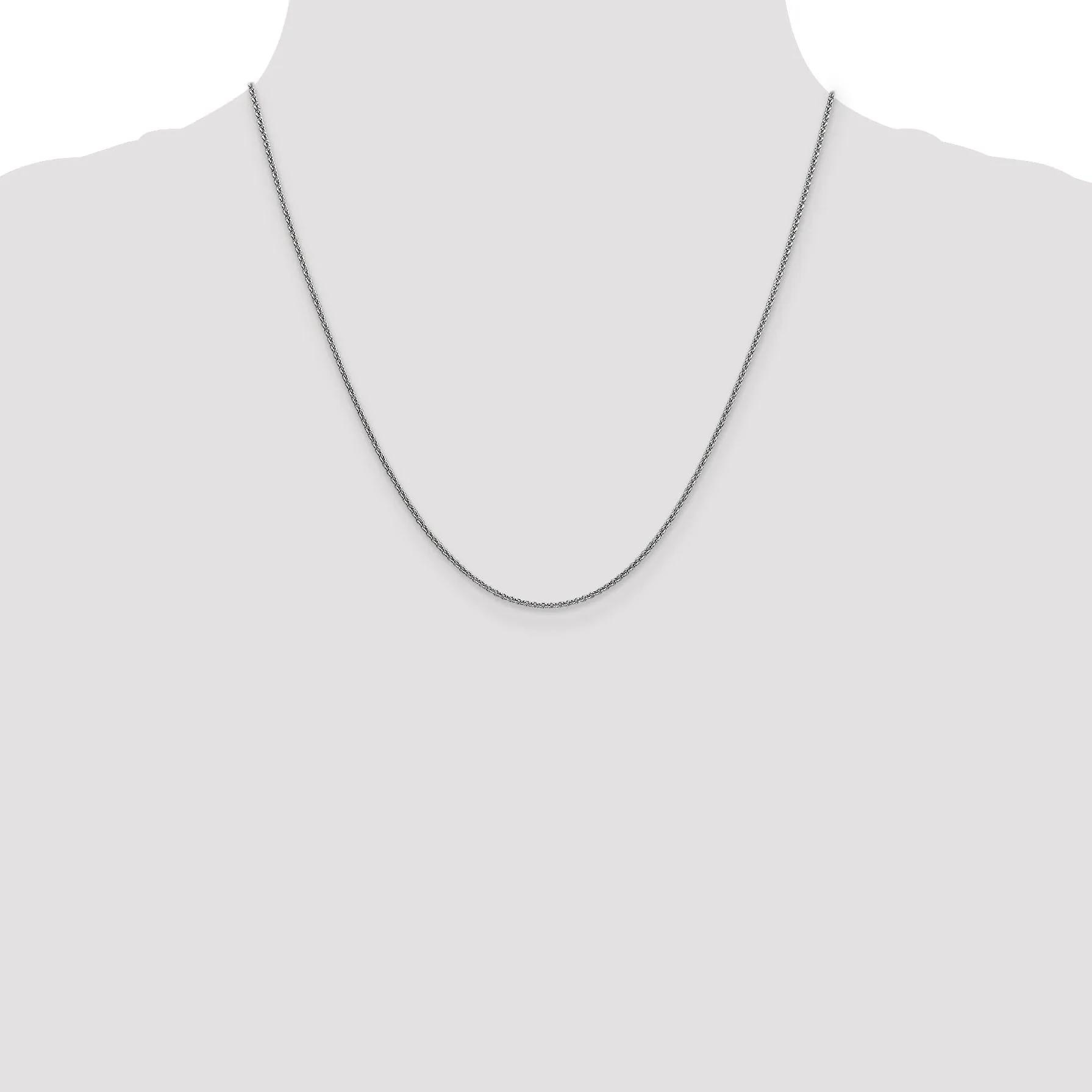 Leslie 14K White Gold 1.6 mm Round Cable Chain