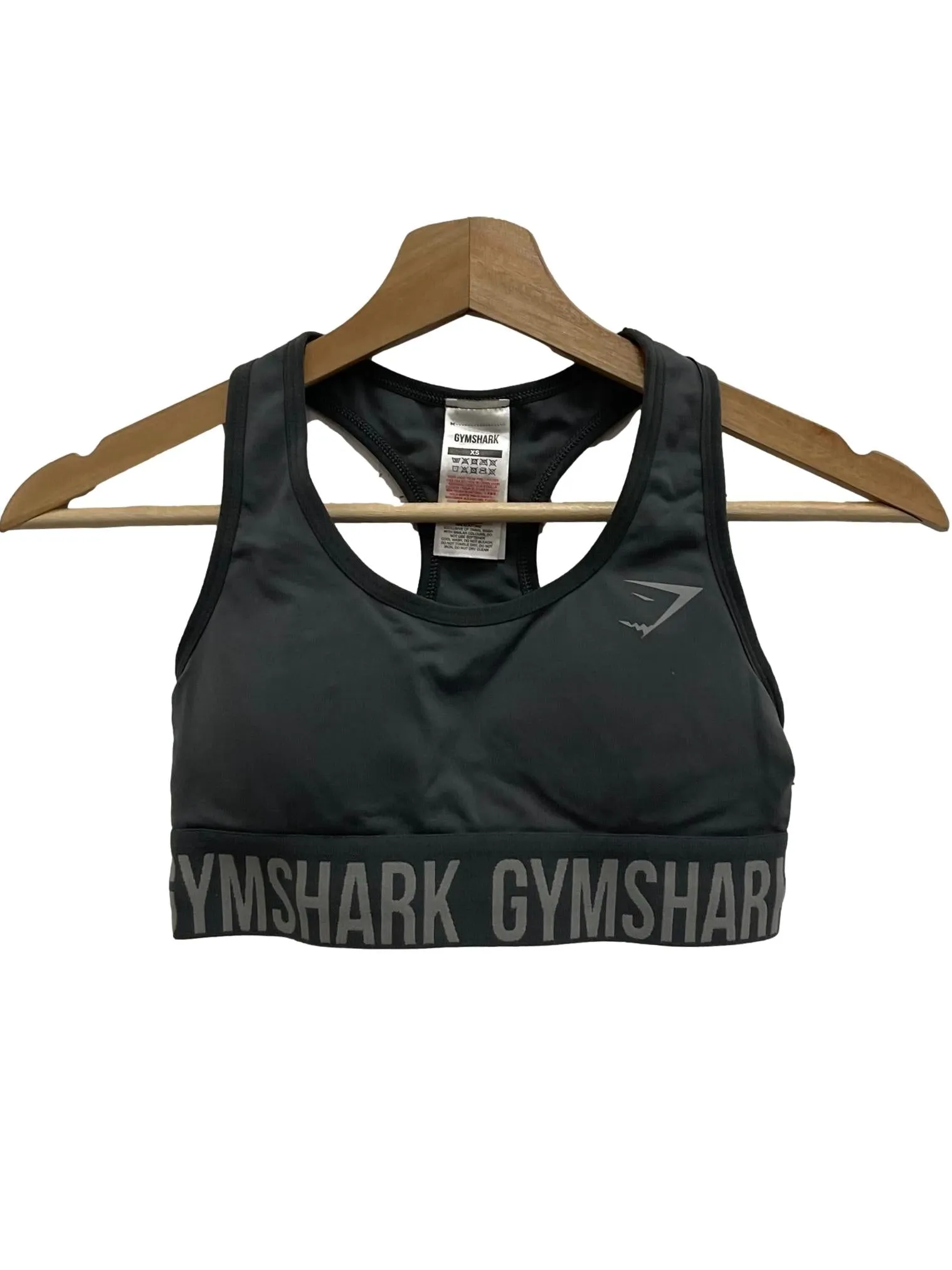 Light Grey Logo Band Sports Bra