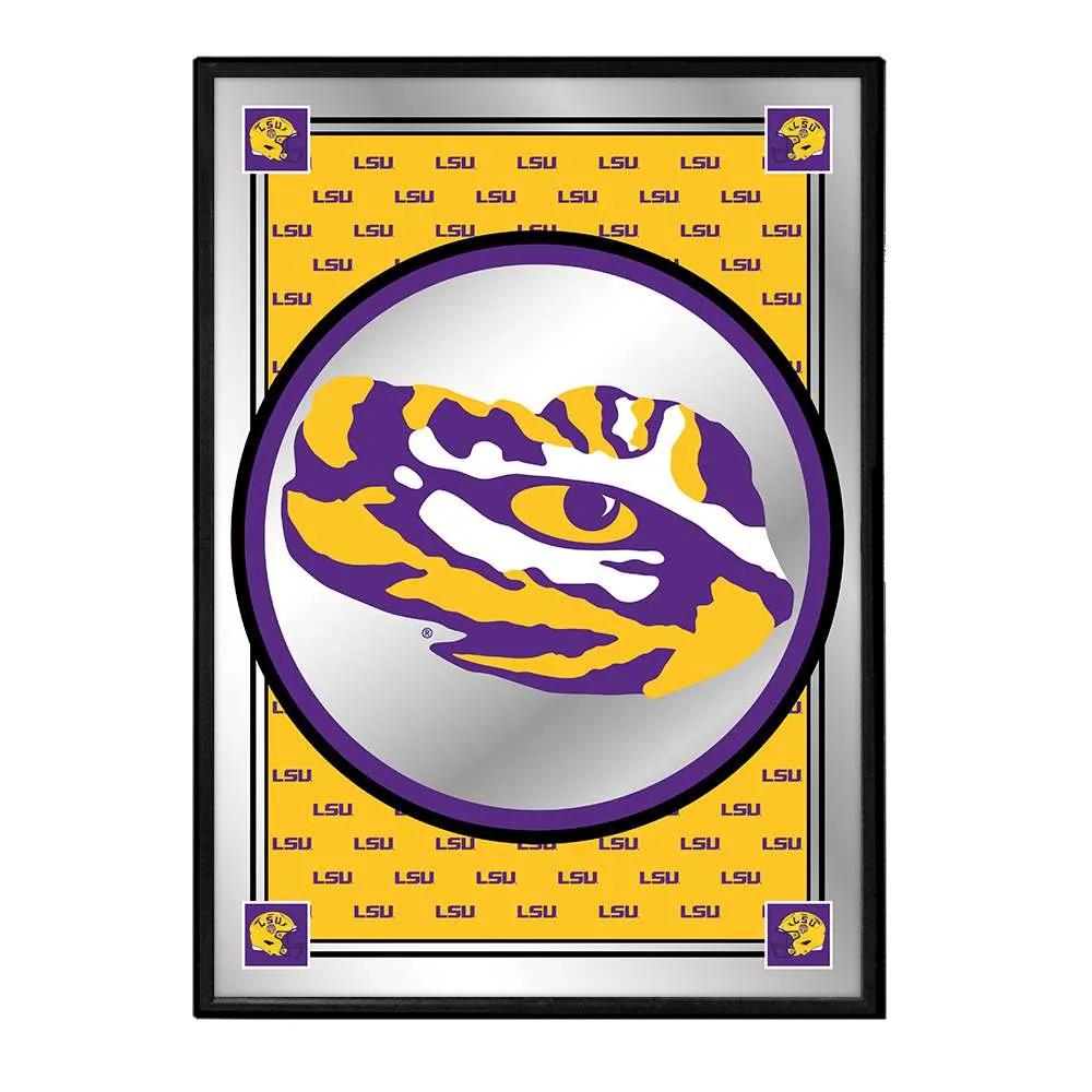 LSU Tigers: Team Spirit - Framed Mirrored Wall Sign