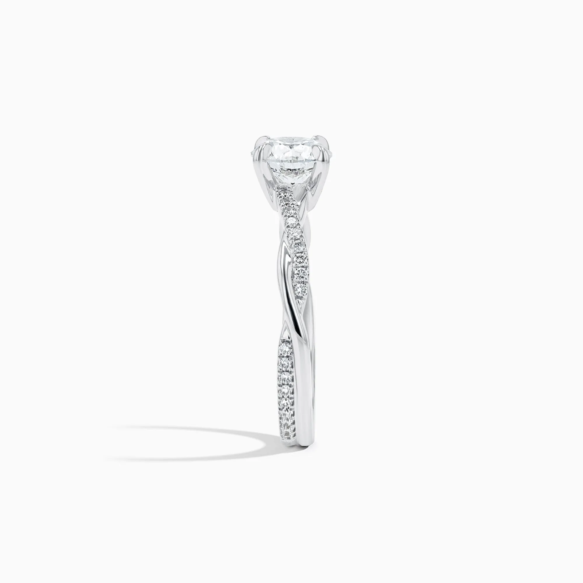 Luna Twist 1 ct. Lab Grown Diamond Engagement Ring in 18K White Gold