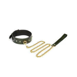 Luxury Green Collar with Gemstones