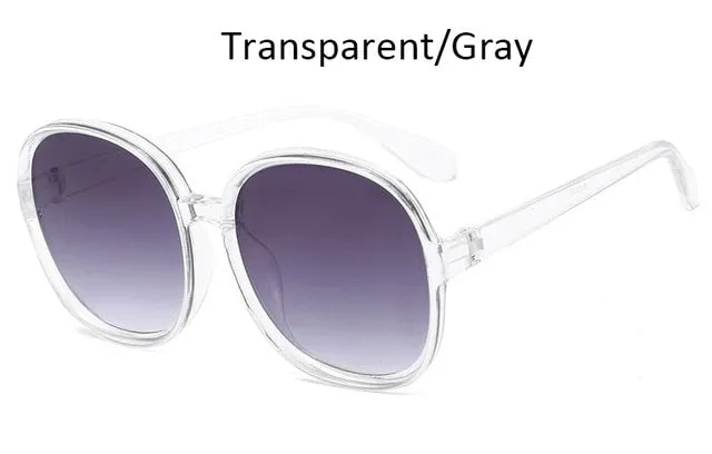 luxury round 2020 sunglasses woman Oversized female glasses gradient fashion