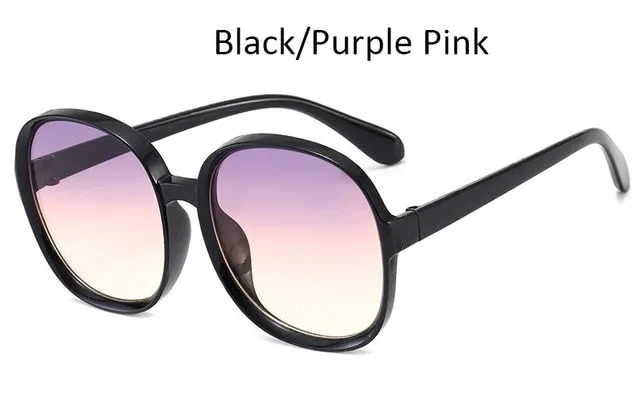 luxury round 2020 sunglasses woman Oversized female glasses gradient fashion