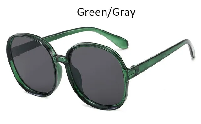 luxury round 2020 sunglasses woman Oversized female glasses gradient fashion