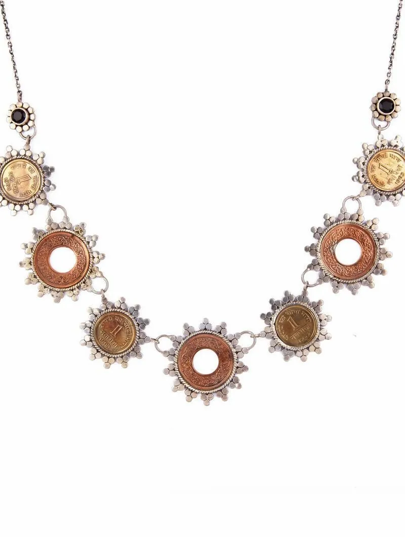 Magnificent, conversation-starting, vintage coins necklace