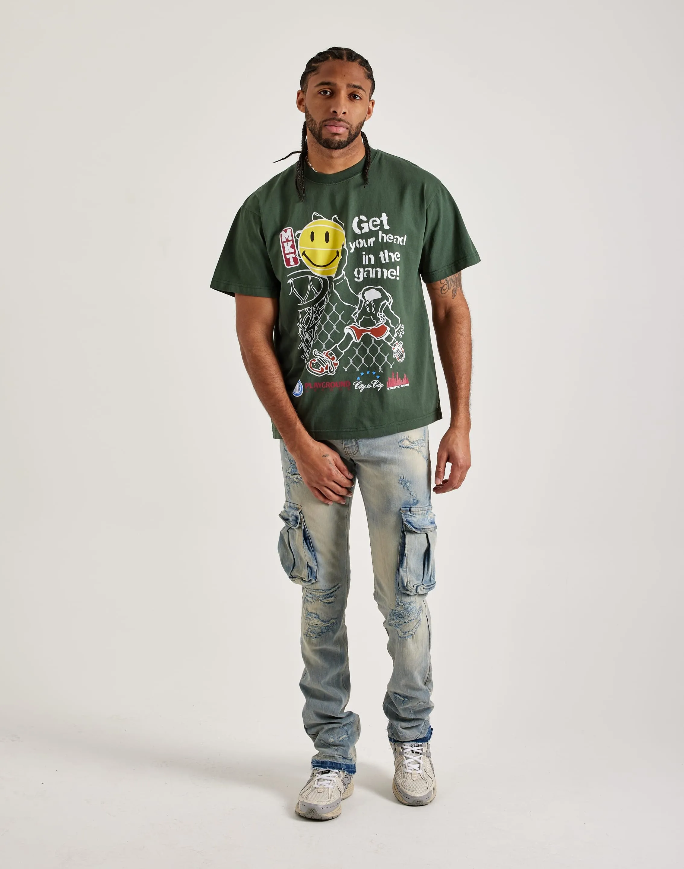 Market Smiley Head In The Game Tee