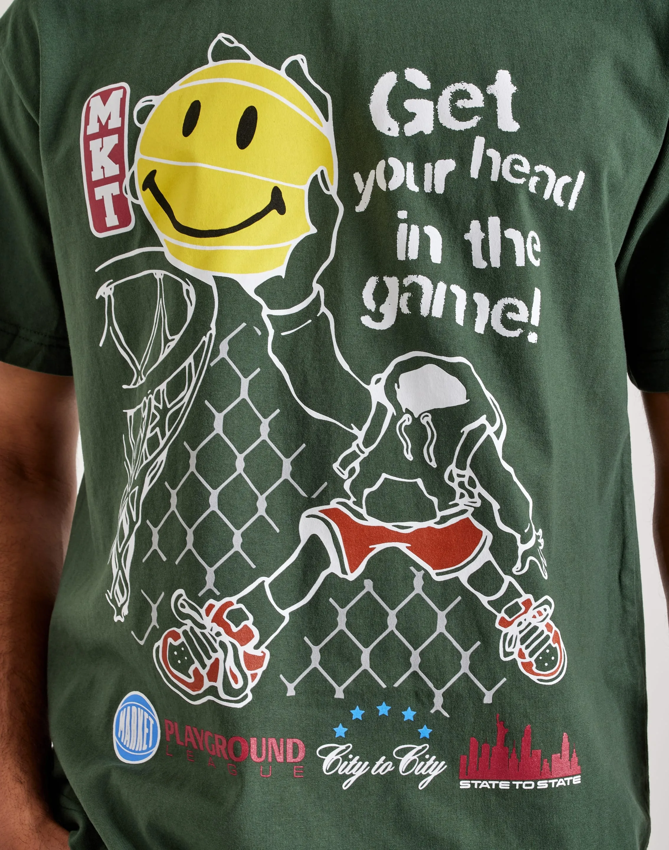 Market Smiley Head In The Game Tee