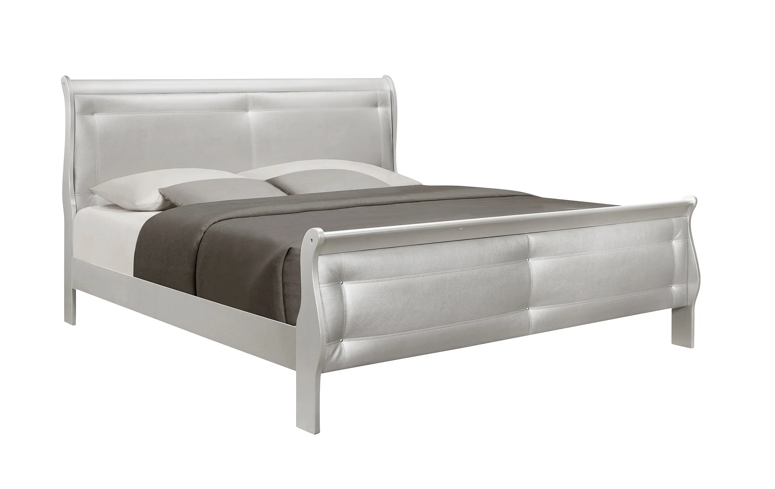 Marley Silver Full Bed Silver