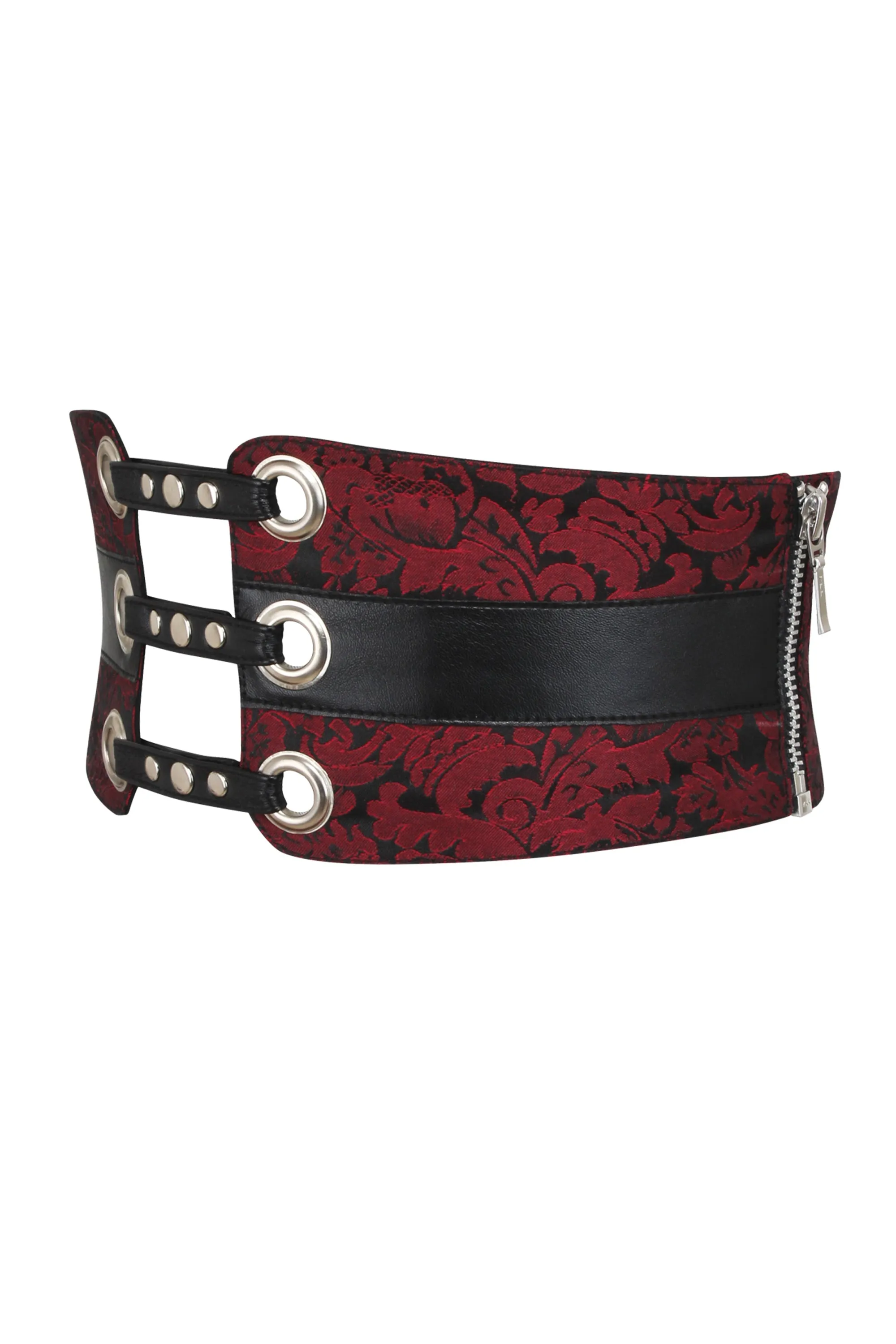 Maroon Brocade Corset Inspired Belt