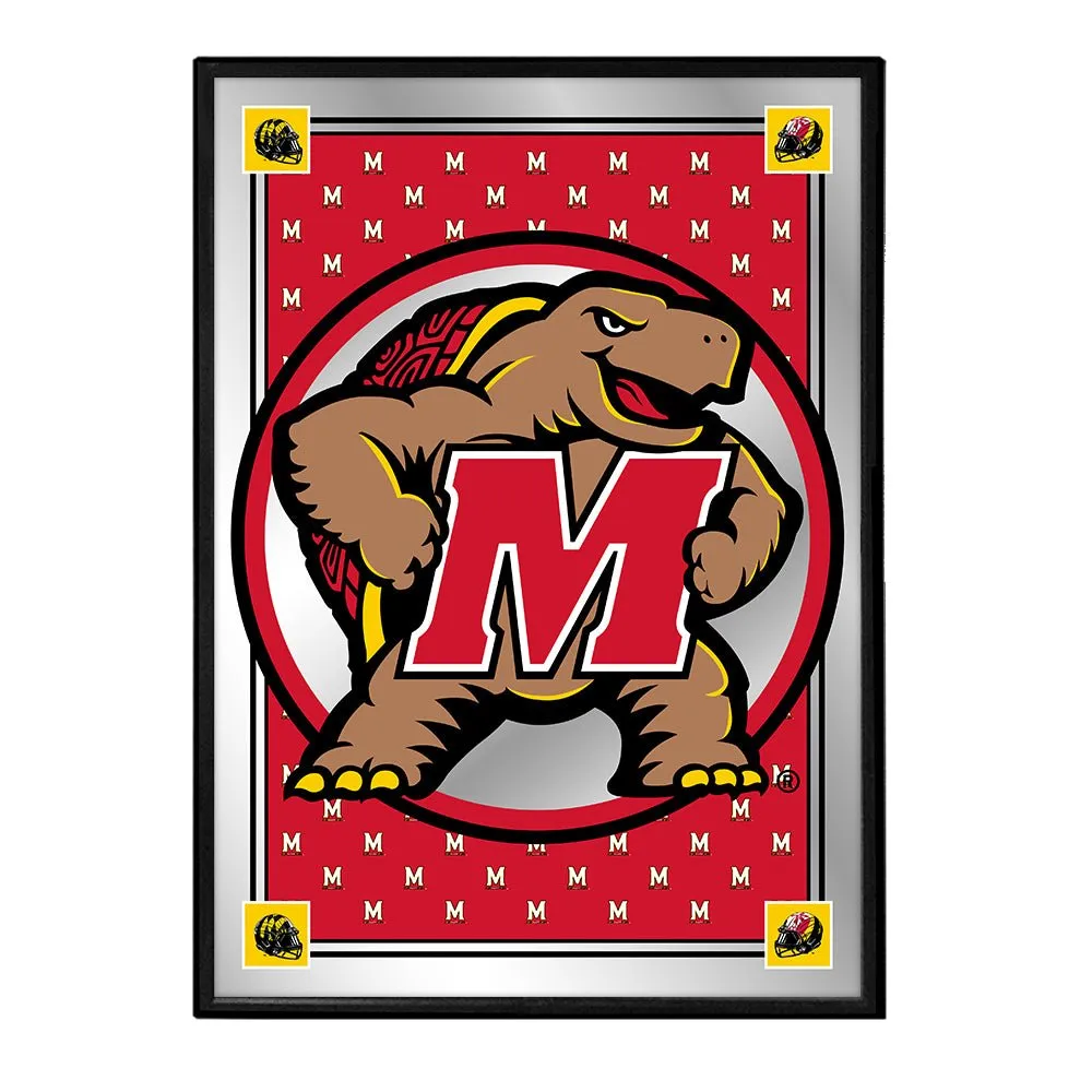 Maryland Terrapins: Team Spirit, Mascot - Framed Mirrored Wall Sign