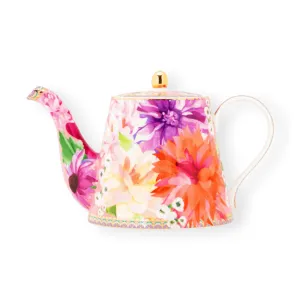 Maxwell & Williams Dahlia Daze Teapot With Infuser 1lt Pink 1lt HV0354