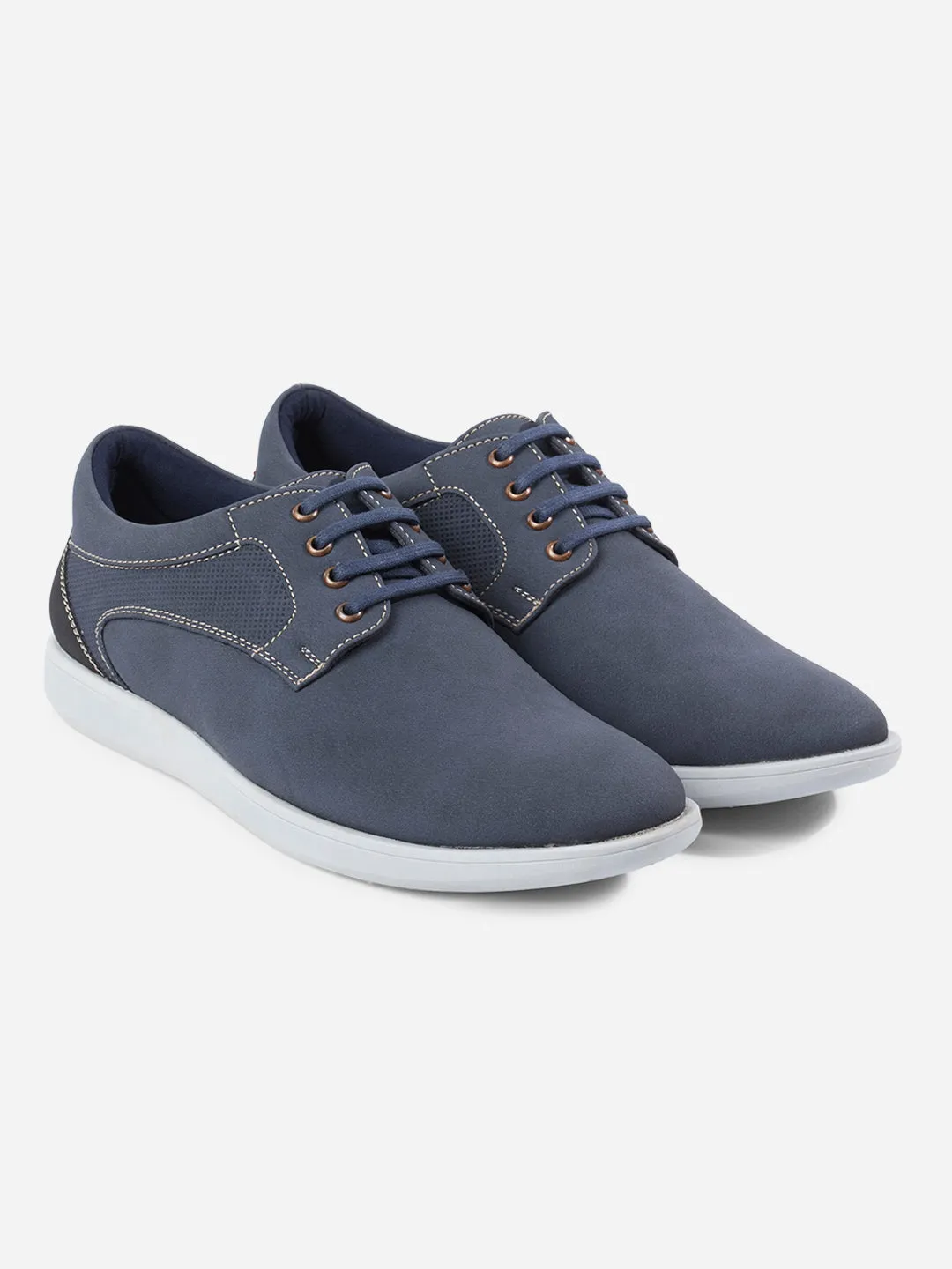 Men's Blue Suede Finish Casual Lace Up (IX2146)