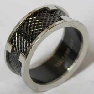 Men's Stainless Steel Dress Ring Steel Inner Mesh Design 094
