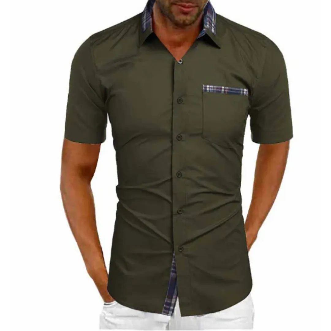Men's Vintage Button Down Shirt | Short Sleeve