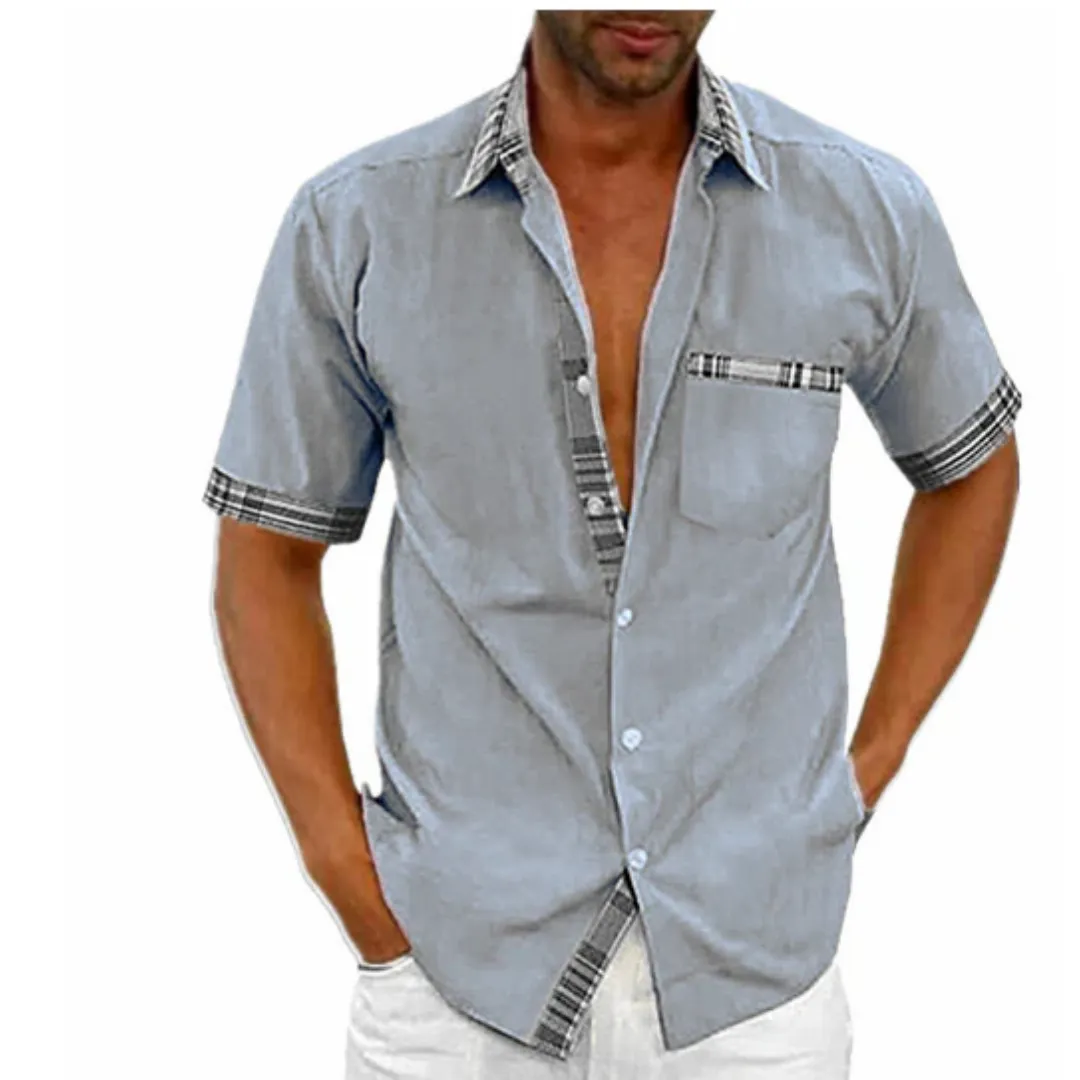 Men's Vintage Button Down Shirt | Short Sleeve