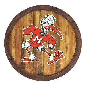Miami Hurricanes: Mascot - "Faux" Barrel Top Sign