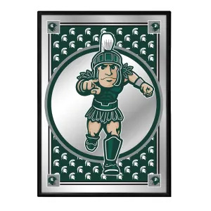 Michigan State Spartans: Team Spirit, Sparty - Framed Mirrored Wall Sign