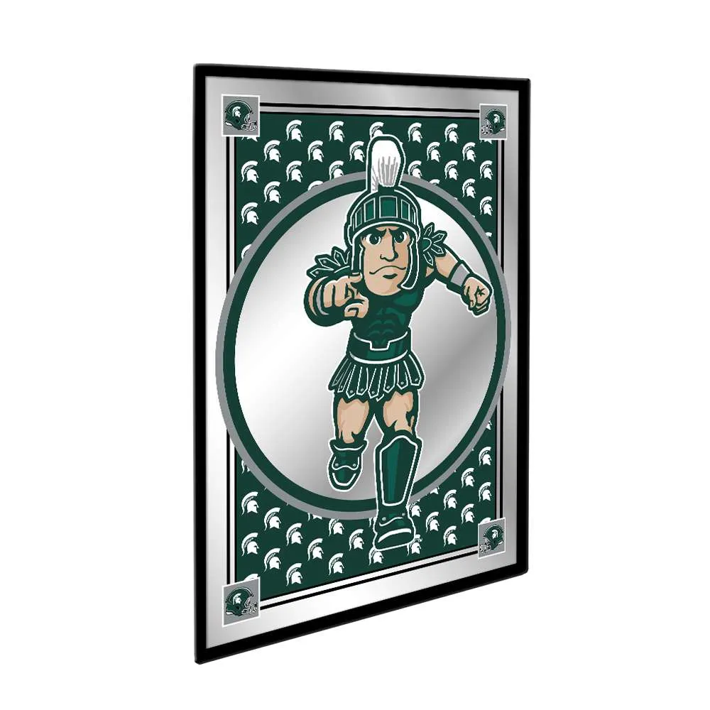 Michigan State Spartans: Team Spirit, Sparty - Framed Mirrored Wall Sign
