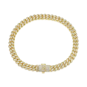 Micro Round Cut Cuban Link Bracelet - 6mm