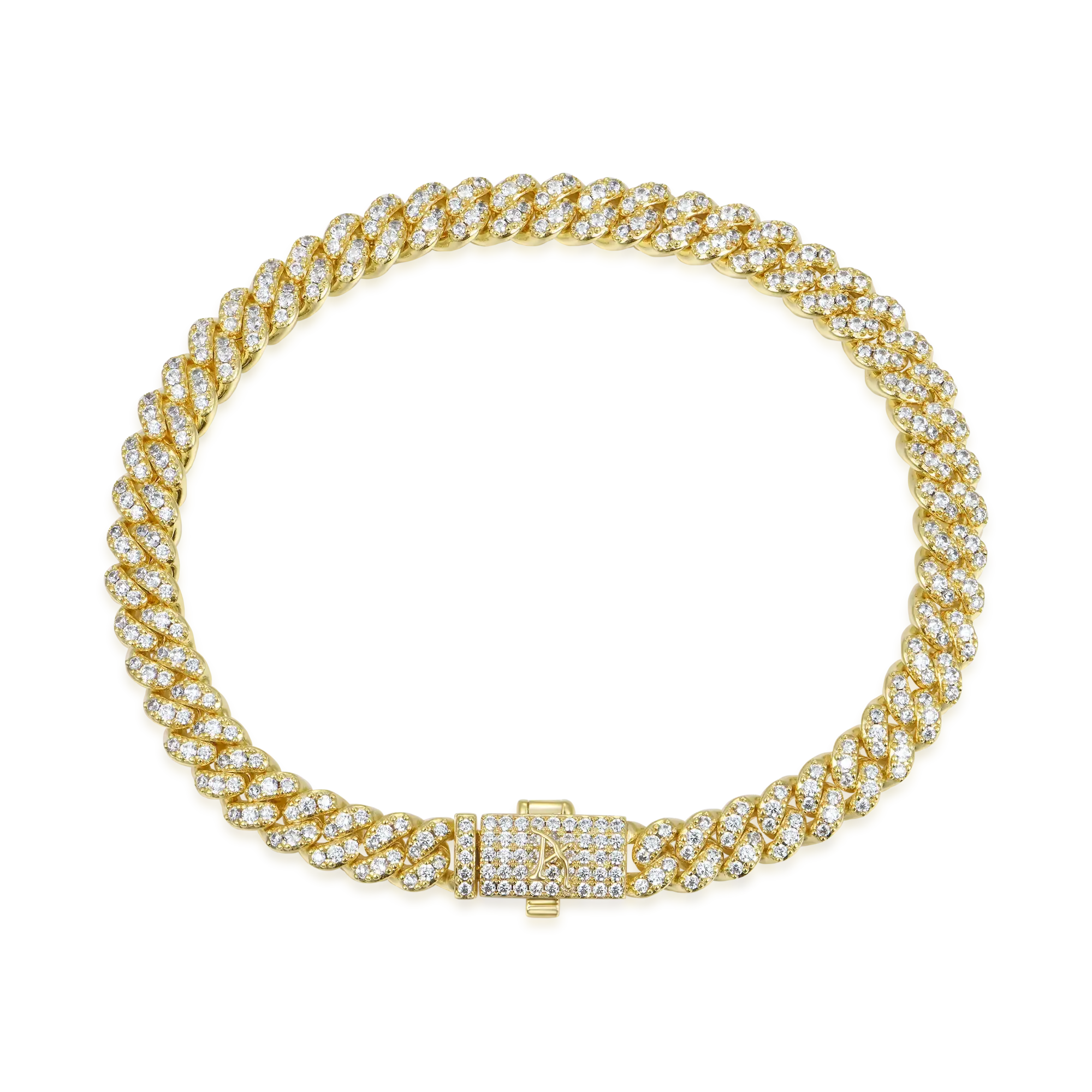 Micro Round Cut Cuban Link Bracelet - 6mm