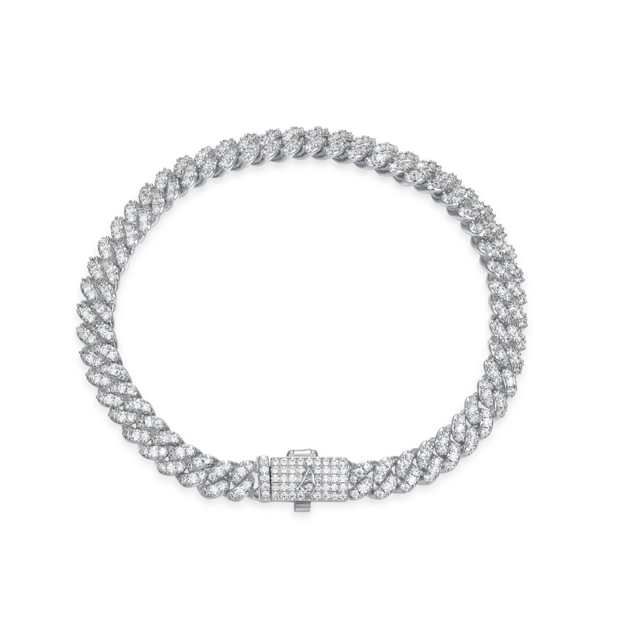 Micro Round Cut Cuban Link Bracelet - 6mm