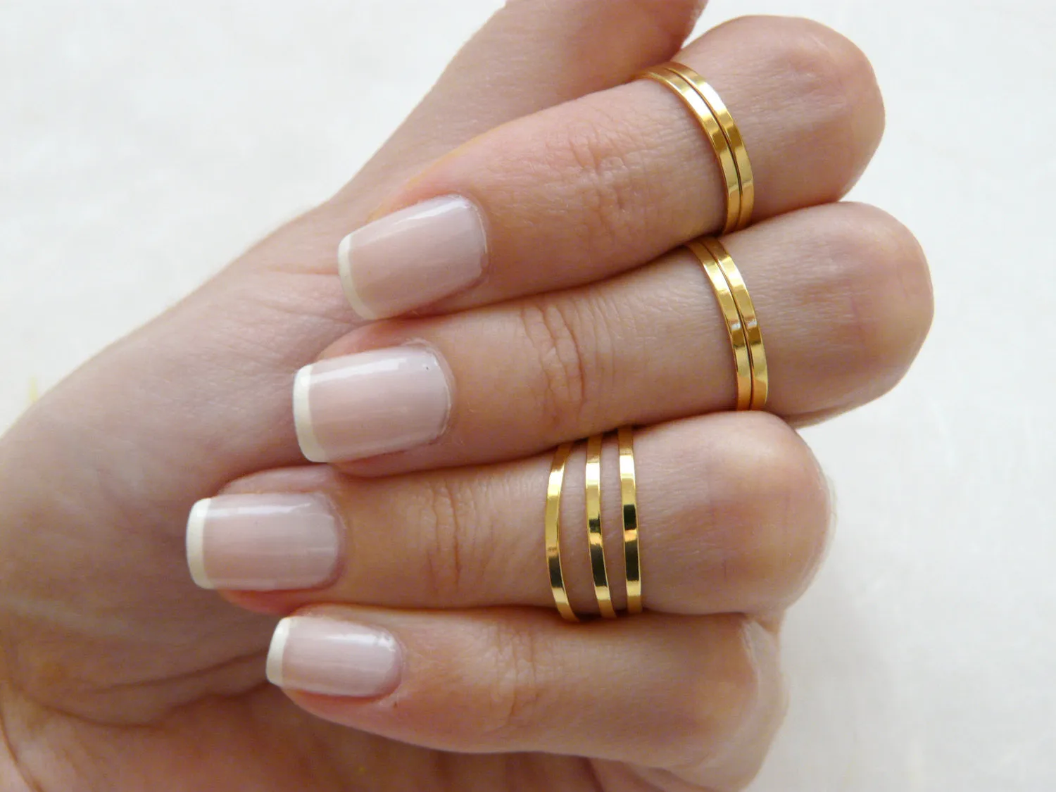 Minimalist Stacking Rings – Set of 8