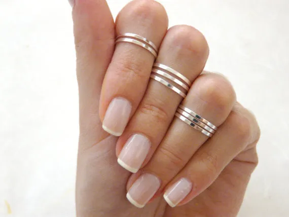 Minimalist Stacking Rings – Set of 8