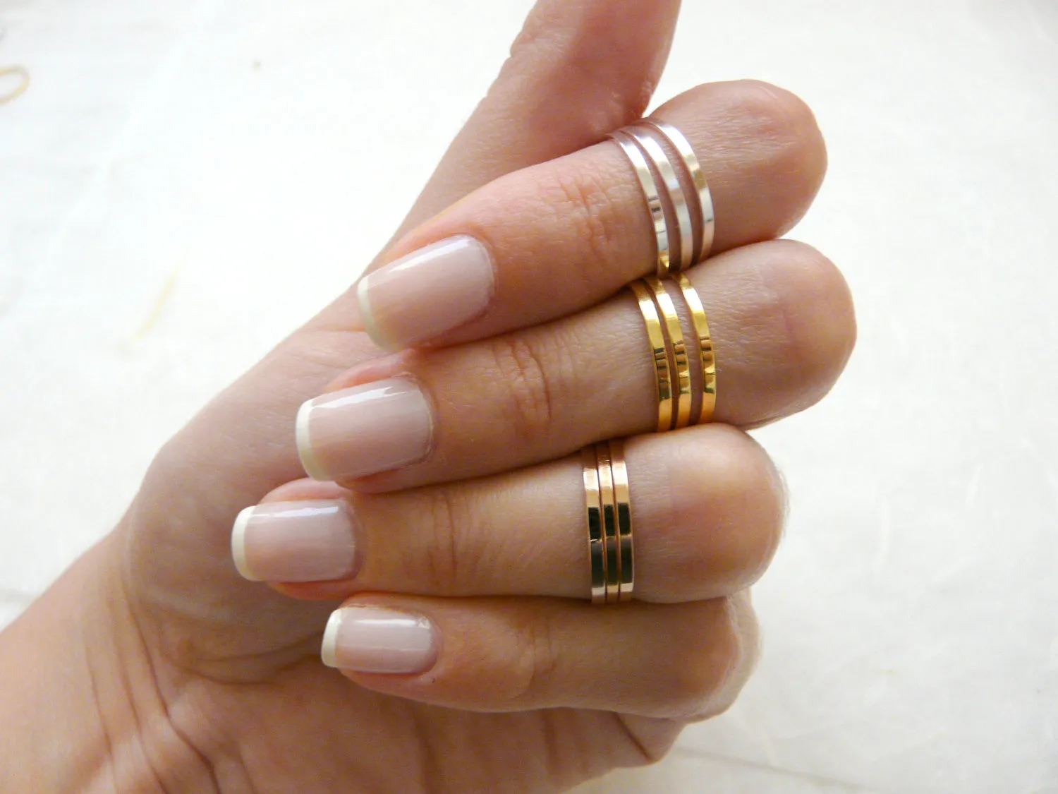 Minimalist Stacking Rings – Set of 8
