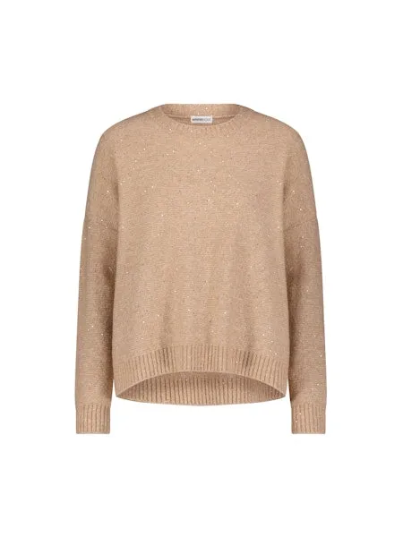 Minnie Rose Cashmere Sparkle Boxy Crew