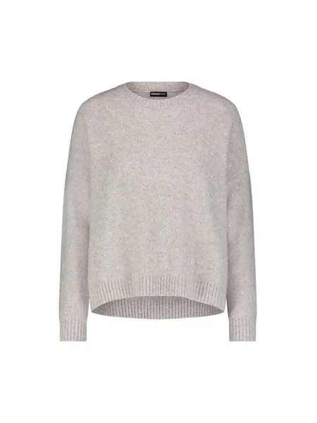 Minnie Rose Cashmere Sparkle Boxy Crew