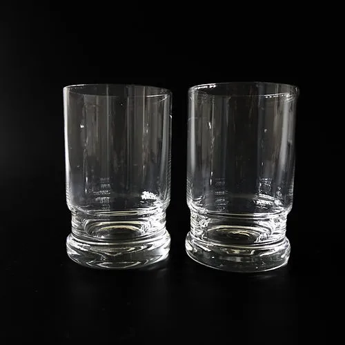 Mobler Vintage ALGHULT&nbsp;retro selterglas with graphical foot from Sweden mid-century. Price per piece.