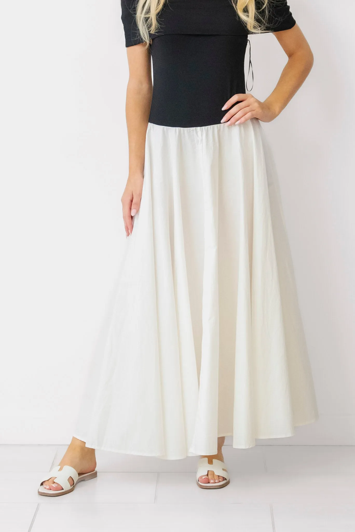 MOD Strapless Dress in Black and White