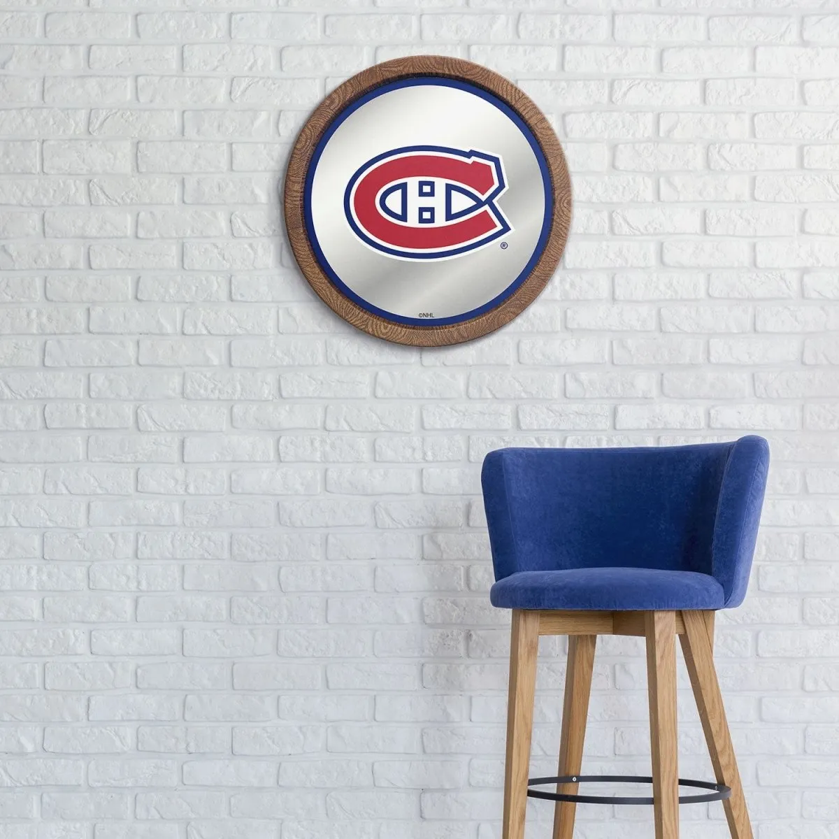 Montreal Canadiens: Mirrored Barrel Top Wall Sign