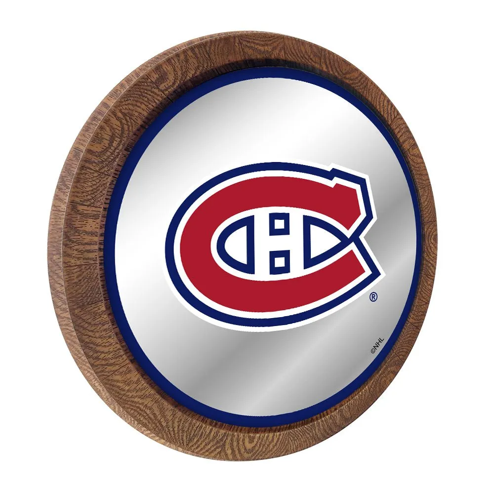 Montreal Canadiens: Mirrored Barrel Top Wall Sign