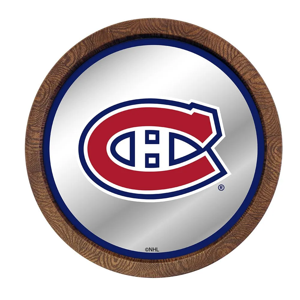 Montreal Canadiens: Mirrored Barrel Top Wall Sign