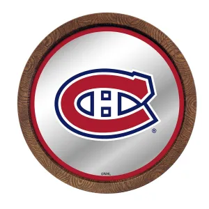 Montreal Canadiens: Mirrored Barrel Top Wall Sign