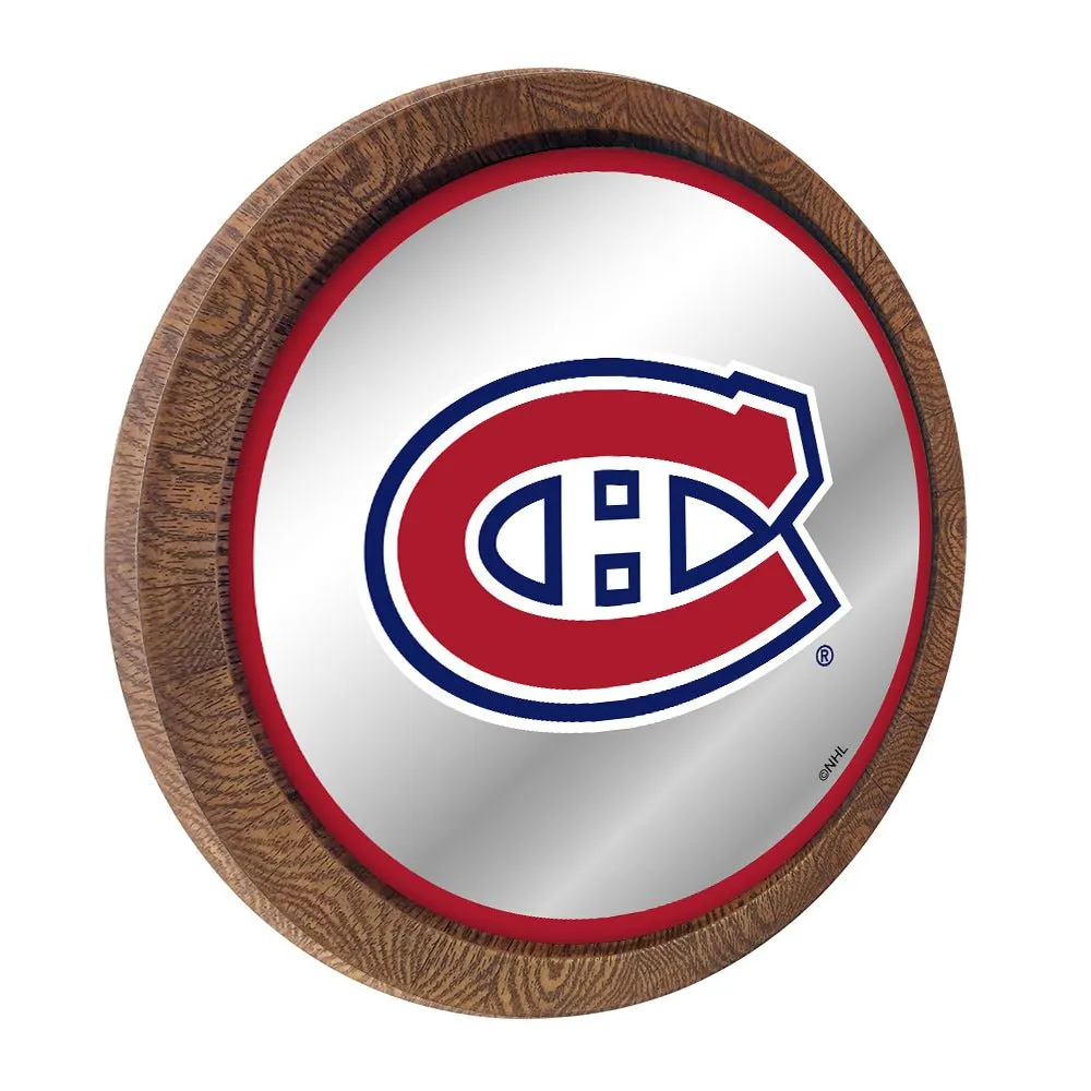 Montreal Canadiens: Mirrored Barrel Top Wall Sign