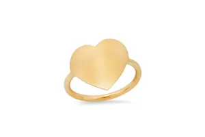 MS X SRJ Large Solid Heart Ring
