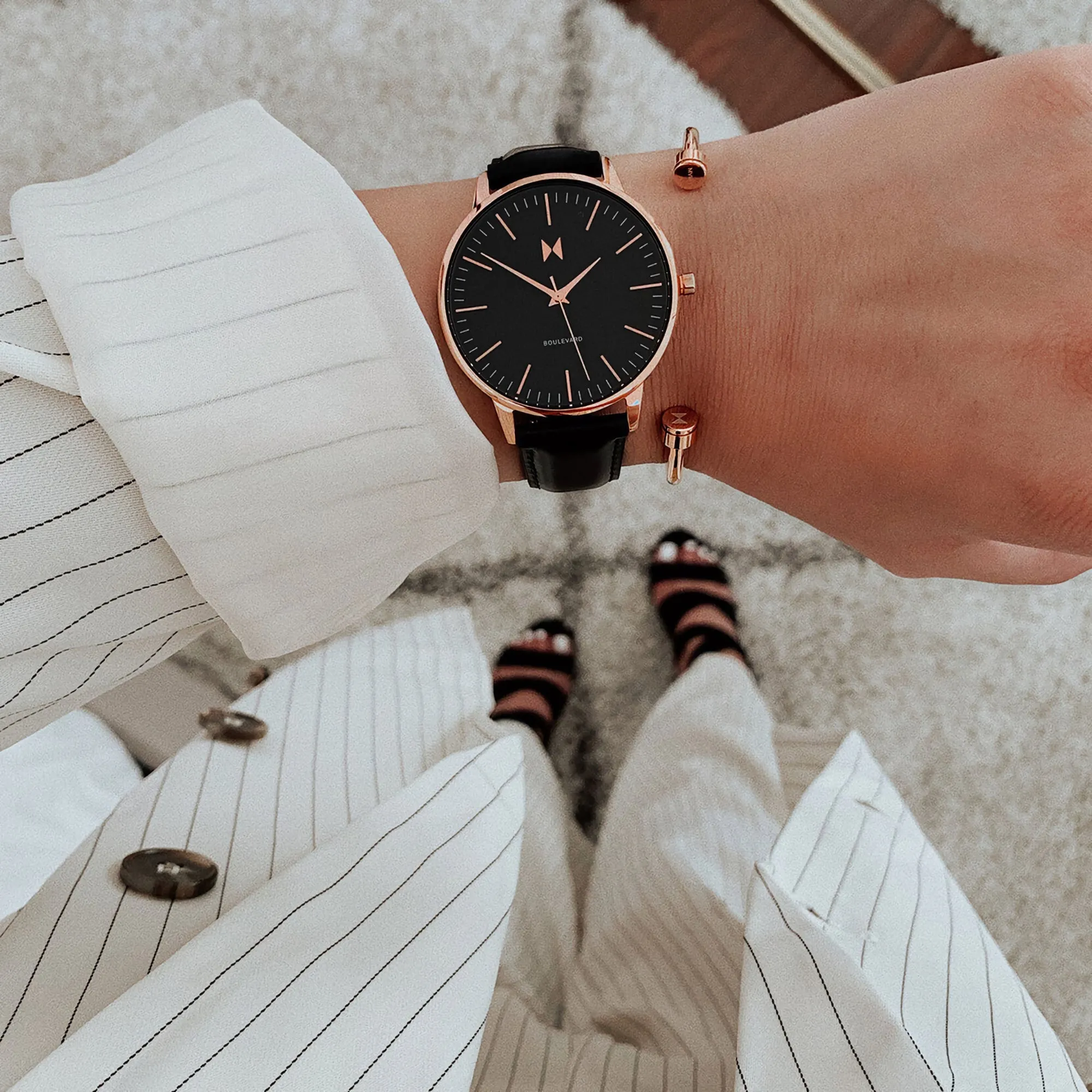 MVMT Boulevard Santa Monica Black Ladies watch