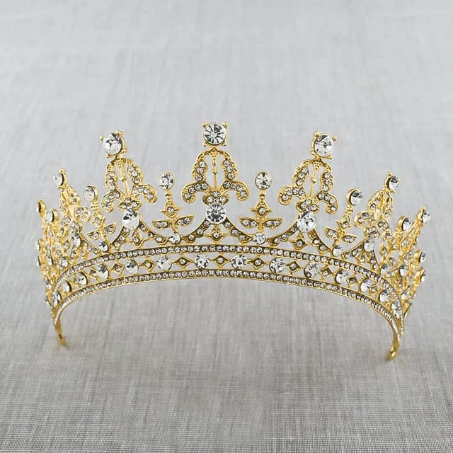New Fashion Baroque Style Luxury Crystal AB Bridal Crown