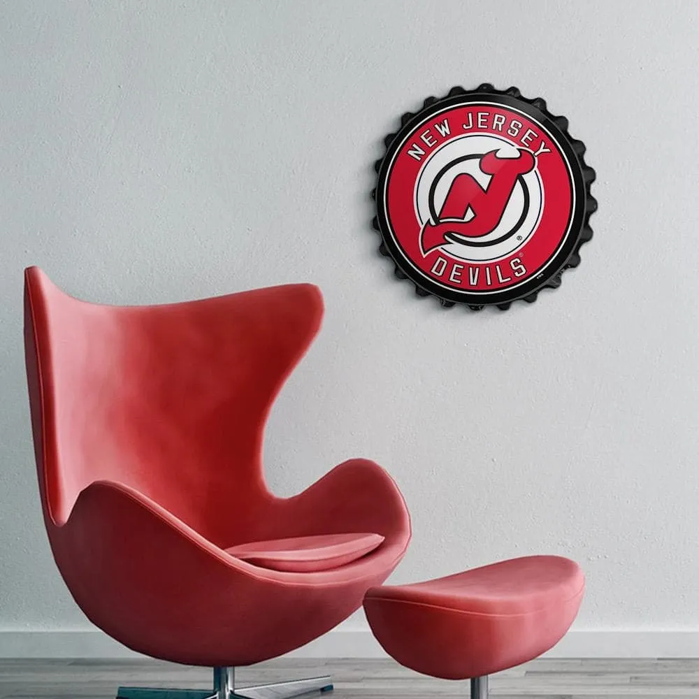 New Jersey Devils: Bottle Cap Wall Sign